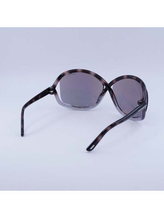 Tom Ford Bettina FT1068 55C Sunglasses Gradient Grey Havana Geometric Frame